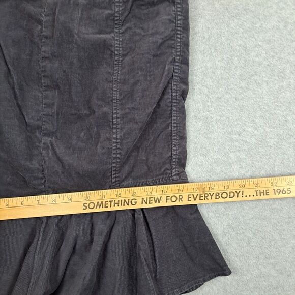Pilcro and the Letterpress Skirt Women’s 4 Slate Corduroy Pencil Peplum Gray - Picture 4 of 8